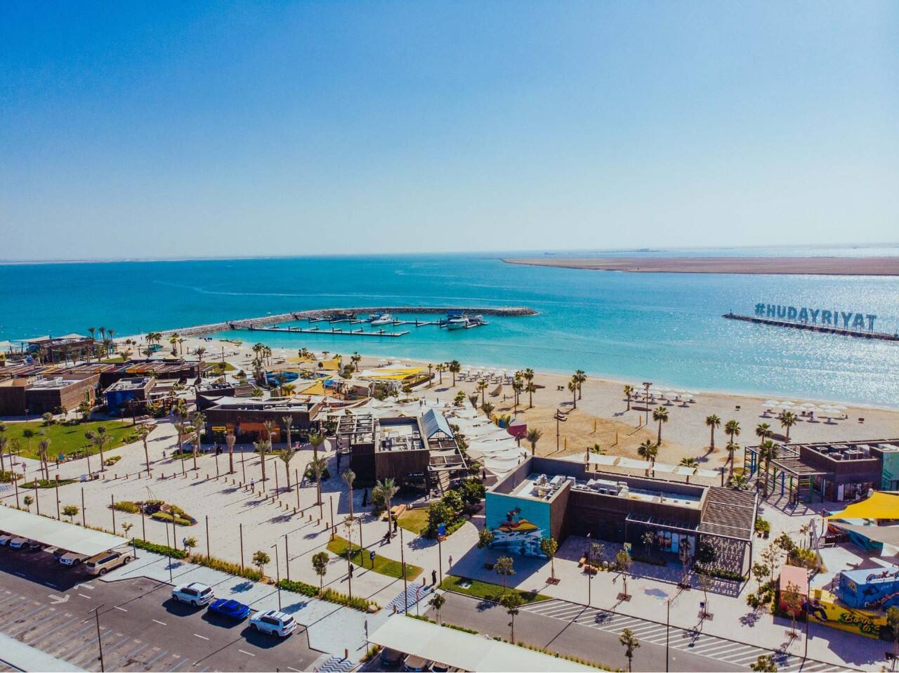view of sea at al hudayriat Island