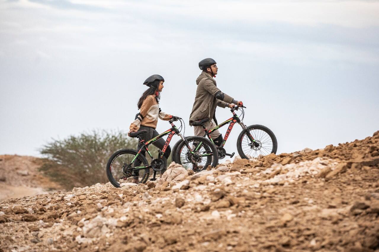 cycling up mountain