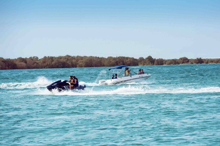 jet skiing