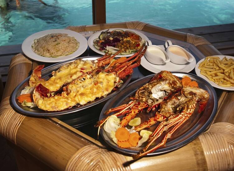 Food table seafoods